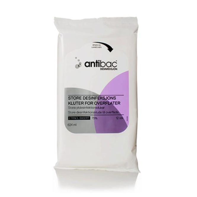Hovedbilde Antibac overflatedesinfeksjon store kluter 75 % - ...