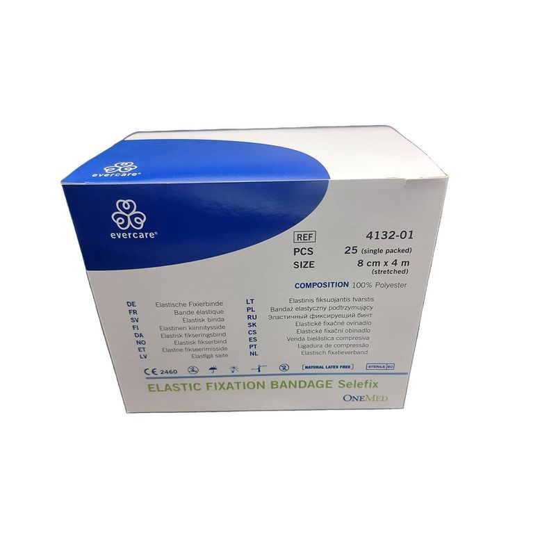 Elastisk fikseringsbind steril 8cmx4m 25 stk